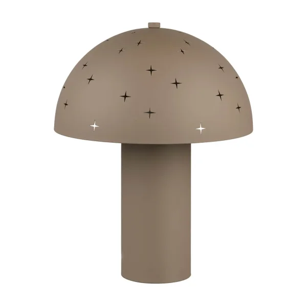 LAMPADA DA TAVOLO IN METALLO GRIGIO MARRONE E14 NISCALO