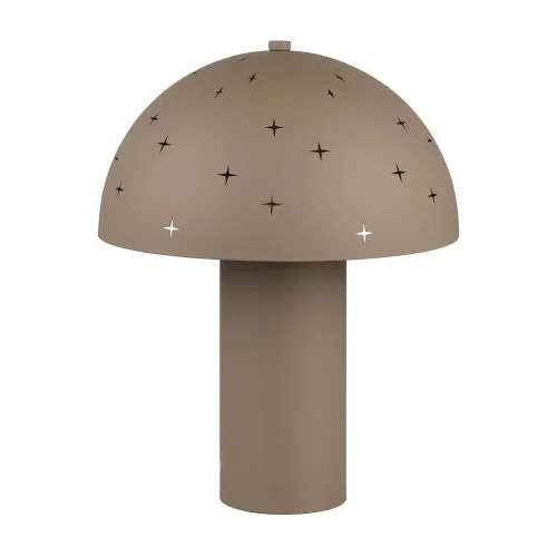 LAMPADA DA TAVOLO IN METALLO GRIGIO MARRONE E14 NISCALO