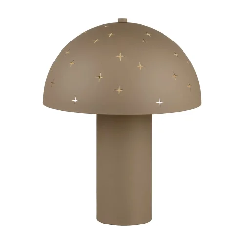 LAMPADA DA TAVOLO IN METALLO GRIGIO MARRONE E14 NISCALO