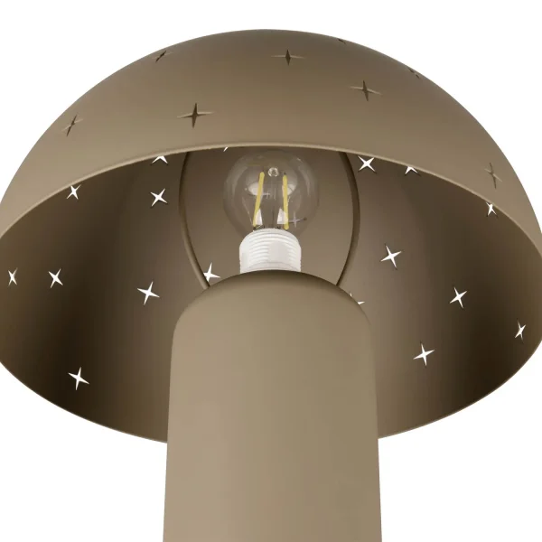 LAMPADA DA TAVOLO IN METALLO GRIGIO MARRONE E14 NISCALO