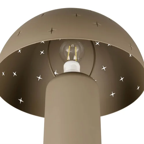 LAMPADA DA TAVOLO IN METALLO GRIGIO MARRONE E14 NISCALO