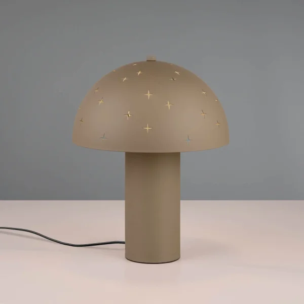 LAMPADA DA TAVOLO IN METALLO GRIGIO MARRONE E14 NISCALO