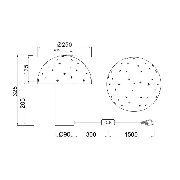LAMPADA DA TAVOLO IN METALLO GRIGIO MARRONE E14 NISCALO