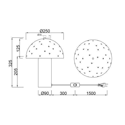 LAMPADA DA TAVOLO IN METALLO GRIGIO MARRONE E14 NISCALO