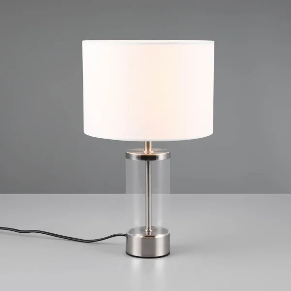LAMPADA DA TAVOLO IN METALLO NICKEL MATT E14 GLADYS