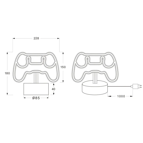 LAMPADA DA TAVOLO LED 1,2W TELECOMANDO LAMPADA DA TAVOLO LED 1,2W TELECOMANDO