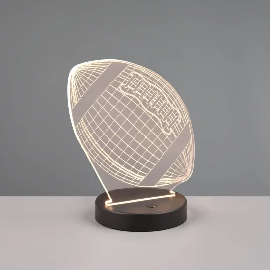LAMPADA DA TAVOLO LED 3,2W 3000K RGBW PALLONE DA FOOTBALL AMERICANO