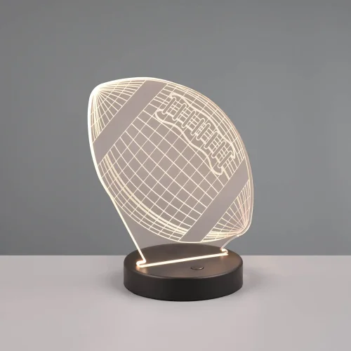 LAMPADA DA TAVOLO LED 3,2W 3000K RGBW PALLONE DA FOOTBALL AMERICANO LAMPADA DA TAVOLO LED 3,2W 3000K RGBW PALLONE DA FOOTBALL AMERICANO