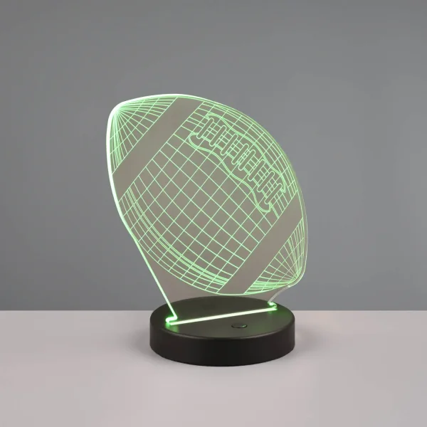 LAMPADA DA TAVOLO LED 3,2W 3000K RGBW PALLONE DA FOOTBALL AMERICANO LAMPADA DA TAVOLO LED 3,2W 3000K RGBW PALLONE DA FOOTBALL AMERICANO