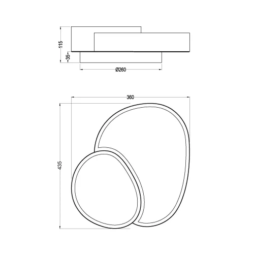 PLAFONIERA A SOFFITTO LED 21W 2700-6500K NERO RUBY
