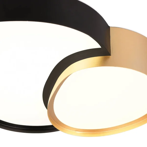 PLAFONIERA LED 21W 2700-6500K NERO-ORO RUBY