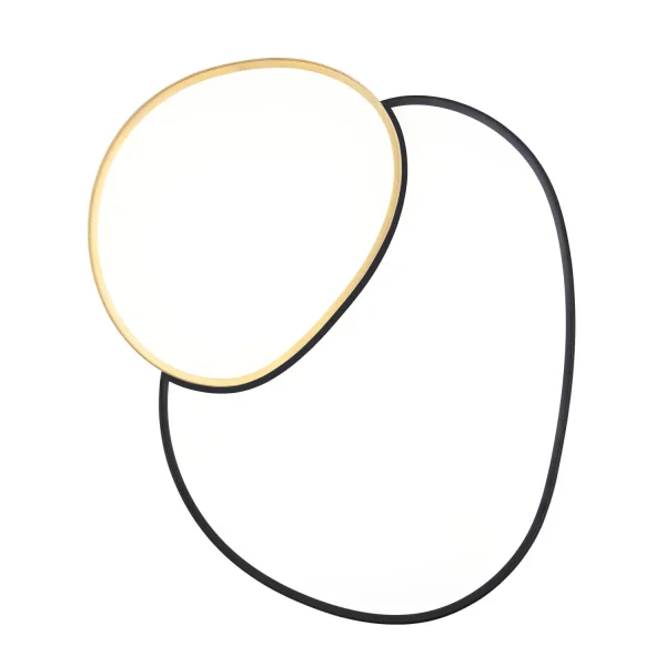 PLAFONIERA LED 45W 2700-6500K NERO-ORO RUBY