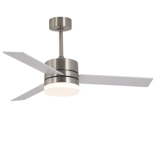 Ventilatore da tetto con luce Led 17W Reulable Nickel New Lorenzo Δ Lúzete Ventilatore da tetto con luce Led 17W Reulable Nickel New Lorenzo Δ Lúzete