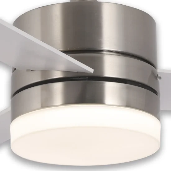 Ventilatore da tetto con luce Led 17W Reulable Nickel New Lorenzo Δ Lúzete 2