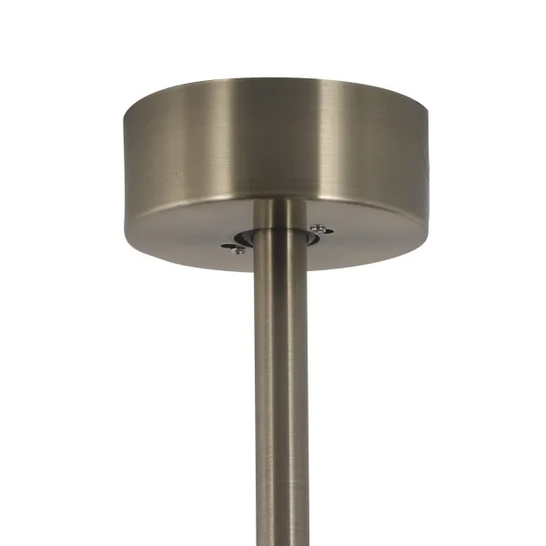 Ventilatore da soffitto con luce LED da 17 W dimmerabile in pelle New Lorenzo | Lúzete