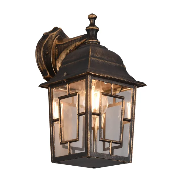 APPLIQUE ESTERNA DISCESA E27 IP44 OSSIDATO 30CM VALESKA