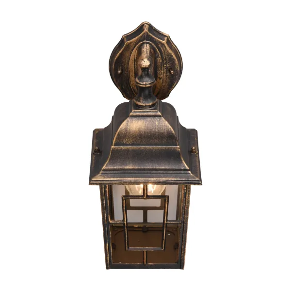 APPLIQUE ESTERNA DISCESA E27 IP44 OSSIDATO 30CM VALESKA