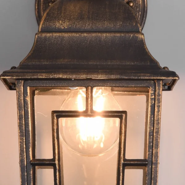 APPLIQUE ESTERNA DISCESA E27 IP44 OSSIDATO 30CM VALESKA