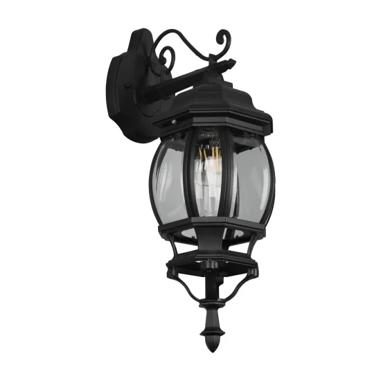 LANTERNA ESTERNA DISCESA E27 IP44 NERA ELOWEN 2