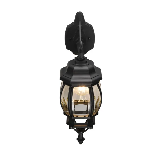 LANTERNA ESTERNA DISCESA E27 IP44 NERA ELOWEN