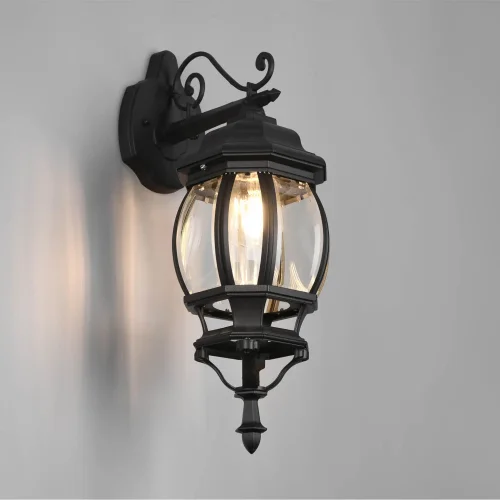 LANTERNA ESTERNA DISCESA E27 IP44 NERA ELOWEN