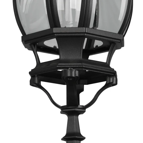 LANTERNA ESTERNA DISCESA E27 IP44 NERA ELOWEN