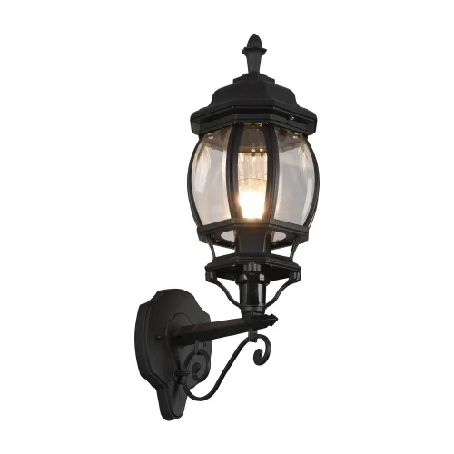 APPLIQUE ESTERNO ASCENDENTE E27 IP44 NERO ELOWEN