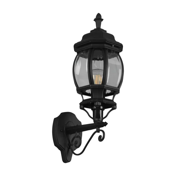 APPLIQUE ESTERNO ASCENDENTE E27 IP44 NERO ELOWEN