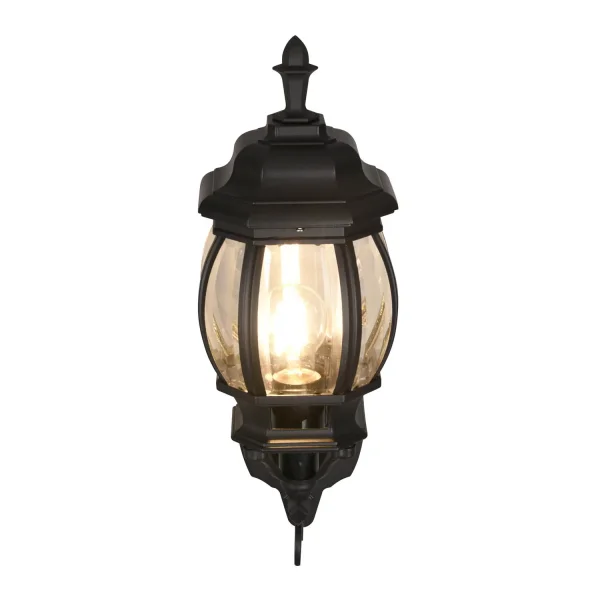 APPLIQUE ESTERNO ASCENDENTE E27 IP44 NERO ELOWEN