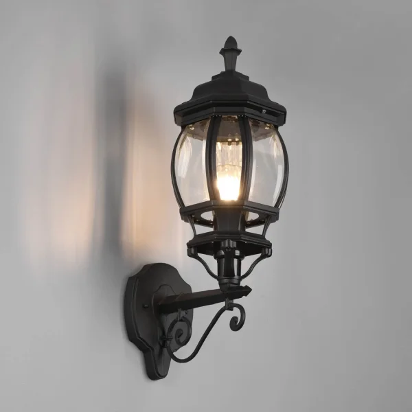 APPLIQUE ESTERNO ASCENDENTE E27 IP44 NERO ELOWEN