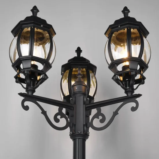 LANTERNA DA ESTERNO E27 IP44 200CM NERO ELOWEN 2