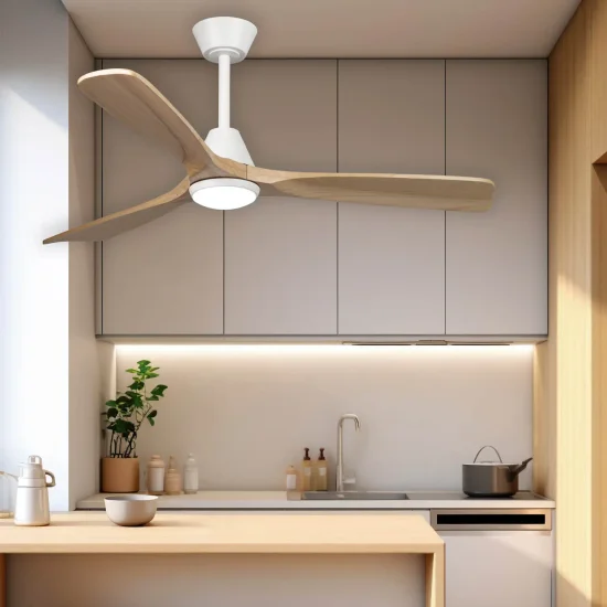 VENTILATORE DA SOFFITTO LED 18W REGOLABILE 3 PALE MOTORE DC JARETH