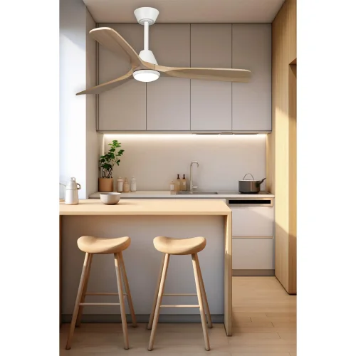 VENTILATORE DA SOFFITTO LED 18W REGOLABILE 3 PALE MOTORE DC JARETH