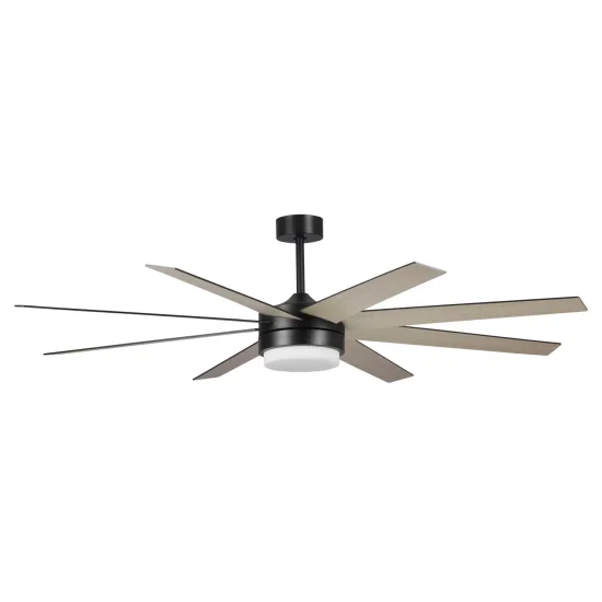 VENTILATORE DA SOFFITTO LED 24W REGOLABILE 8 PALE MOTORE DC SOLEI 2