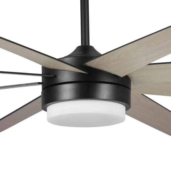 VENTILATORE DA SOFFITTO LED 24W REGOLABILE 8 PALE MOTORE DC SOLEI