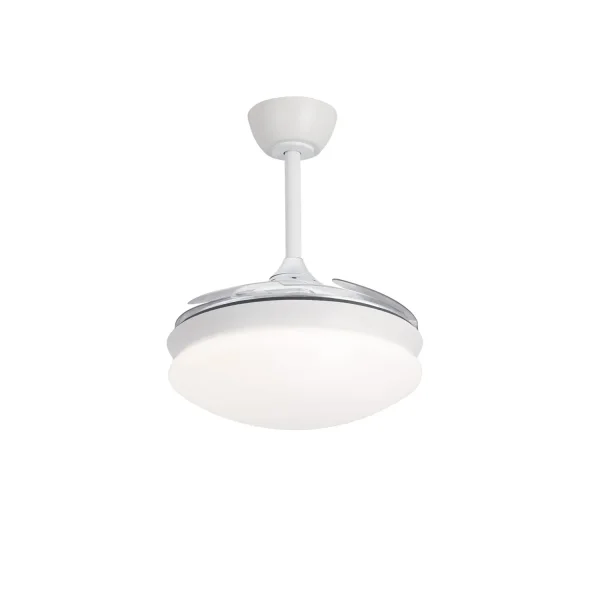 VENTILATORE DA SOFFITTO LED 24W REGOLABILE 4 PALE PIEGHEVOLI MOTORE DC MONTREAL