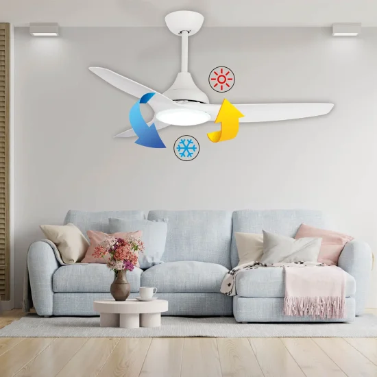 VENTILATORE DA SOFFITTO LED 17W REGOLABILE 3 PALE MOTORE DC BALSA 2