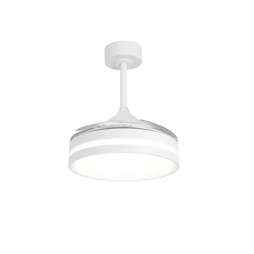 VENTILATORE DA SOFFITTO LED 24W REGOLABILE 4 PALE PIEGHEVOLI MOTORE DC TRIANA