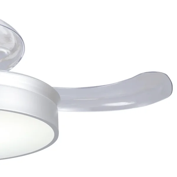 VENTILATORE DA SOFFITTO LED 24W REGOLABILE ARGENTO 4 PALE PIEGHEVOLI MOTORE DC PALMA VENTILATORE DA SOFFITTO LED 24W REGOLABILE ARGENTO 4 PALE PIEGHEVOLI MOTORE DC PALMA