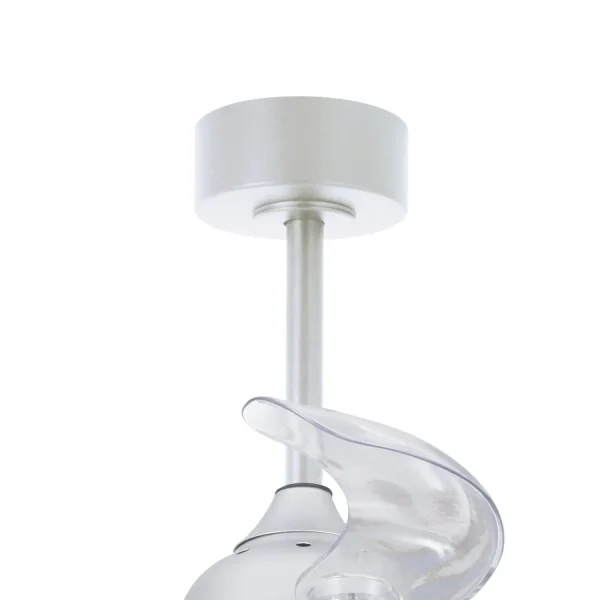VENTILATORE DA SOFFITTO LED 24W REGOLABILE ARGENTO 4 PALE PIEGHEVOLI MOTORE DC PALMA