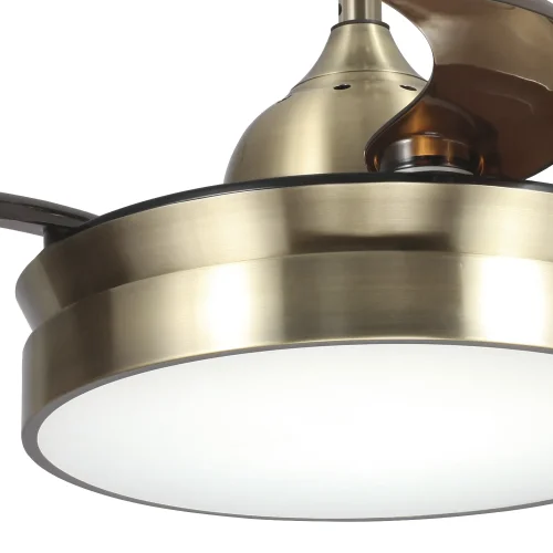 VENTILATORE DA SOFFITTO LED 24W REGOLABILE CUOIO 4 PALE PIEGHEVOLI MOTORE DC PALMA VENTILATORE DA SOFFITTO LED 24W REGOLABILE CUOIO 4 PALE PIEGHEVOLI MOTORE DC PALMA