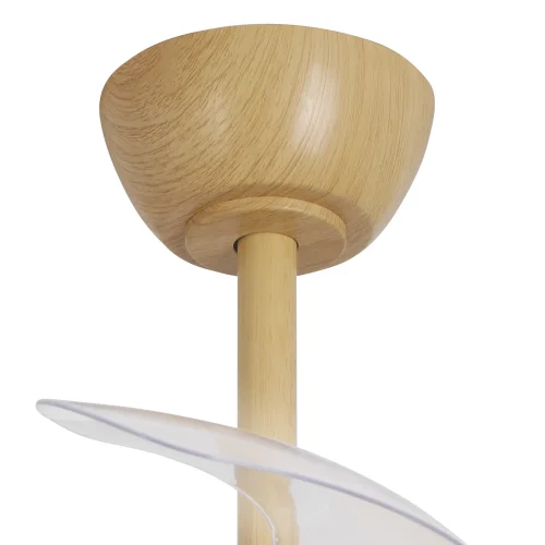 VENTILATORE DA SOFFITTO LED 24W REGOLABILE LEGNO 4 PALE PIEGHEVOLI GERALDTON