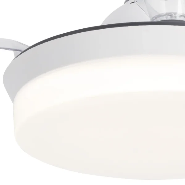 VENTILATORE DA SOFFITTO LED 24W REGOLABILE BIANCO 4 PALE PIEGHEVOLI GERALDTON