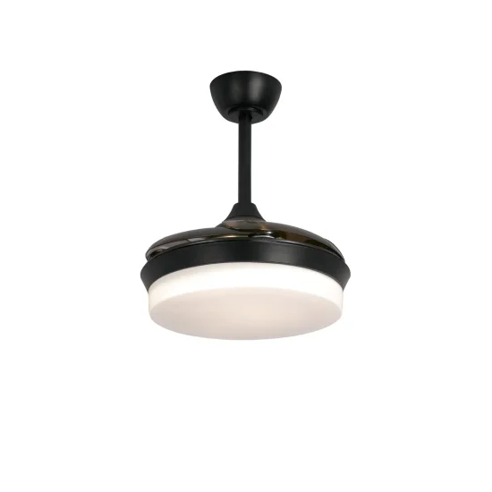 VENTILATORE DA SOFFITTO LED 24W REGOLABILE NERO 4 PALE PIEGHEVOLI GERALDTON 2