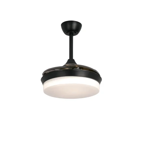 VENTILATORE DA SOFFITTO LED 24W REGOLABILE NERO 4 PALE PIEGHEVOLI GERALDTON VENTILATORE DA SOFFITTO LED 24W REGOLABILE NERO 4 PALE PIEGHEVOLI GERALDTON