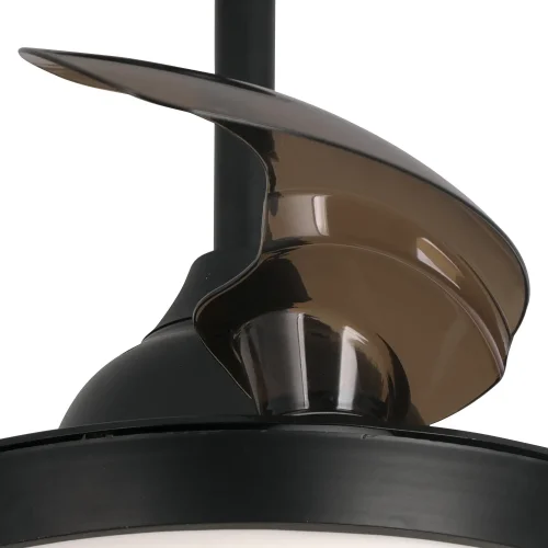 VENTILATORE DA SOFFITTO LED 24W REGOLABILE NERO 4 PALE PIEGHEVOLI GERALDTON
