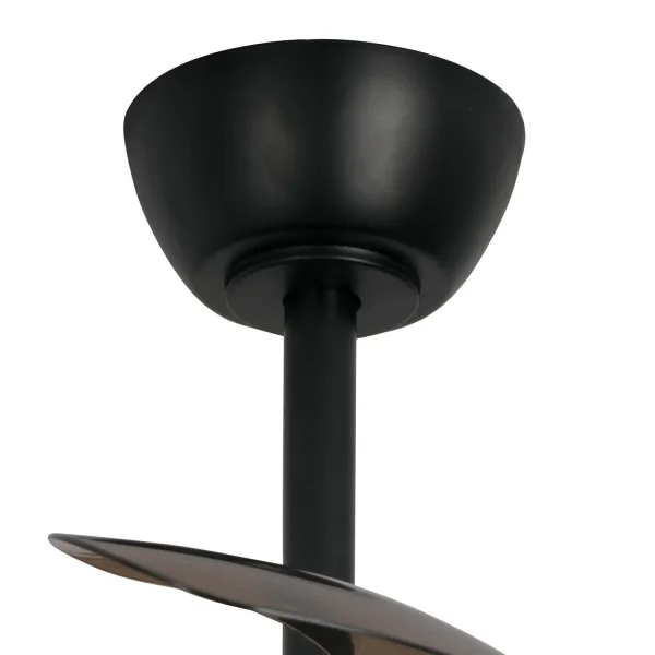 VENTILATORE DA SOFFITTO LED 24W REGOLABILE NERO 4 PALE PIEGHEVOLI GERALDTON