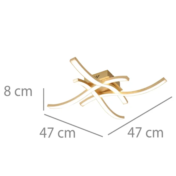 PLAFONIERA LED 22 W 4000K FOGLIA ORO EVANDER