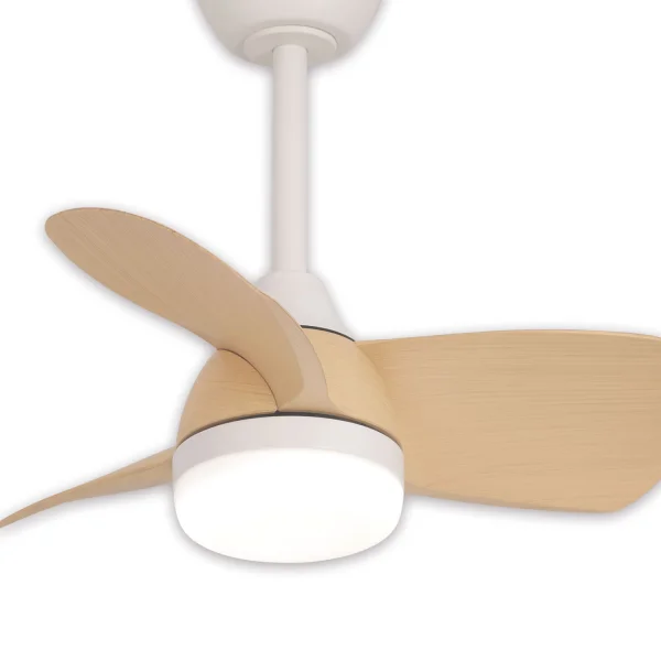 VENTILATORE DA SOFFITTO LED 17W REGOLABILE MOTORE DC LEGNO CHIARO SIERRA