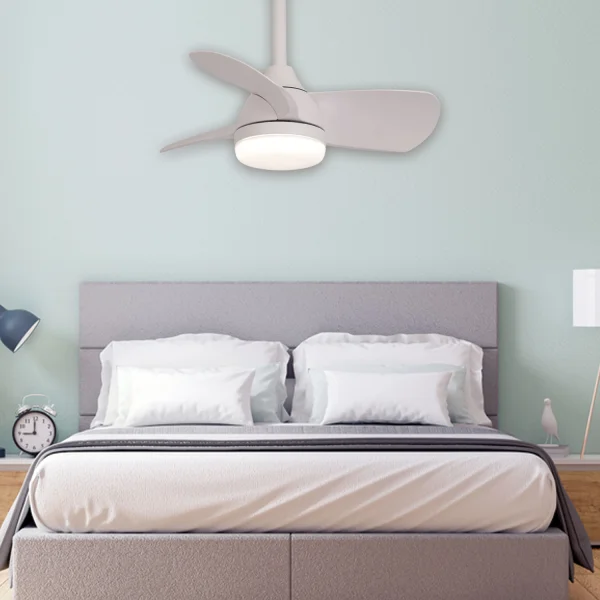 VENTILATORE DA SOFFITTO LED 17W REGOLABILE MOTORE DC BIANCO SIERRA